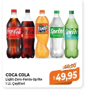 Coca Cola Light-Zero-Fanta-Sprite 1 Lt. Çeşitleri