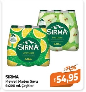 Sirma Meyveli Maden Suyu 6X200 Ml