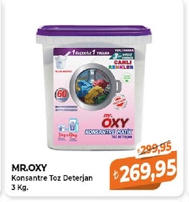 Mr. Oxy Konsantre Toz Deterjan 3 Kg.