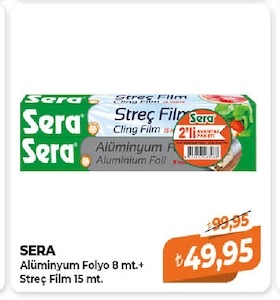 Sera Alüminyum Folyo 8 Mt.+ Streç Film 15 Mt.