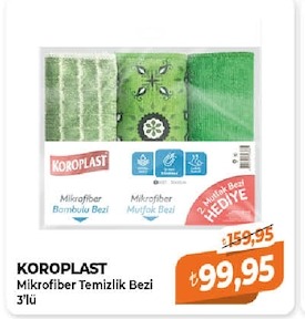 Koroplast Mikrofiber Temizlik Bezi 3'Lü