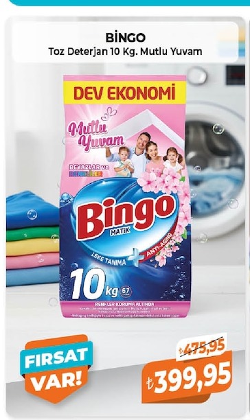 Bingo Toz Deterjan 10 Kg. Mutlu Yuva