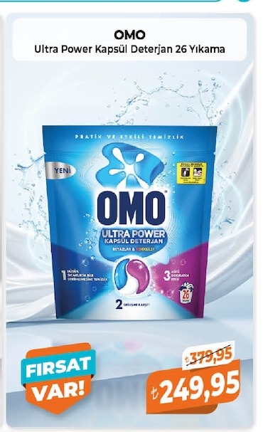 Omo Ultra Power Kapsül Deterjan 26 Yıkama