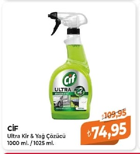 Cif Ultra Kir & Yağ Çözücü 1000 Ml. / 1025 Ml.