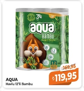 Aqua Havlu 12'Li Bambu