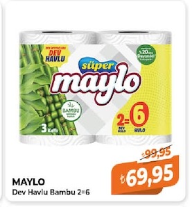 Maylo Dev Havlu Bambu 2=6