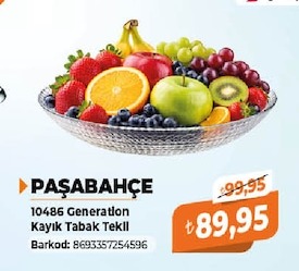 Paşabahçe 10486 Generation Kayık Tabak Tekli