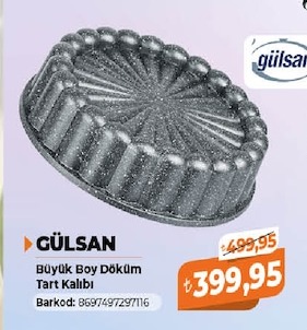 Gülsan Büyük Boy Döküm Tart Kalıbı