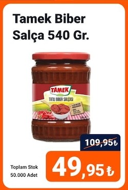 Tamek Biber Salça 540 Gr