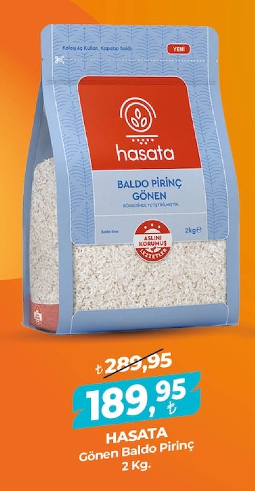 Hasata Gönen Baldo Pirinç 2 Kg.