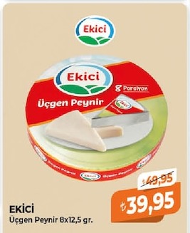 Ekici Üçgen Peynir 8X12,5 Gr.