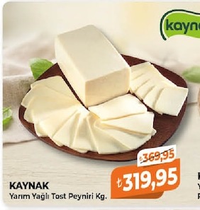 Kaynak Yarım Yağlı Tost Peyniri Kg.