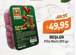 Beşler Piliç Sosis 220 Gr.