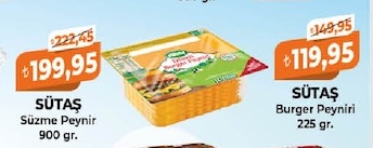 Sütaş Burger Peyniri 225 Gr.