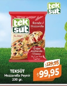 Teksüt Mozzarella Peynir 200 Gr.
