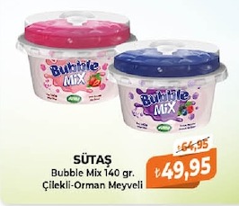Sütaş Bubble Mix 140 Gr. Çilekli-Orman Meyveli
