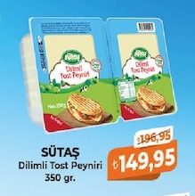 Sütaş Dilimli Toast Peyniri 350 Gr.