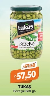 Tukaş Bezelye 680 Gr.