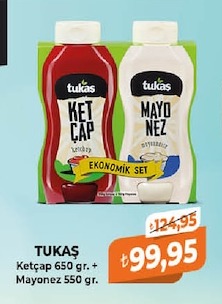 Tukaş Ketçap 650 Gr. + Mayonez 550 Gr.