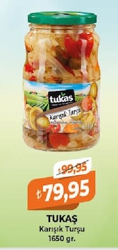 Tukaş Karışık Turşu 1650 Gr.