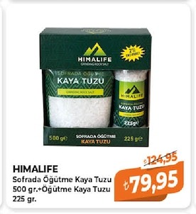 Himalife Sofrada Öğütme Kaya Tuzu 500 Gr.+Öğütme Kaya Tuzu 225 Gr.
