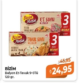 Bizim Et-Tavuk Bulyon 9+3'Lü 120 Gr.