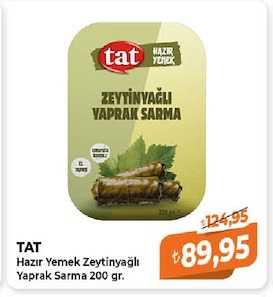 Tat Hazir Yemek Zeytinyagli Yaprak Sarma 200 Gr.