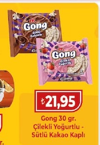 Eti Gong 30 Gr. Çilekli Yoğurtlu - Sütlü Kakao Kaplı