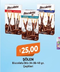 Şölen Biscolata Stix 34-36-40 Gr. Çeşitleri