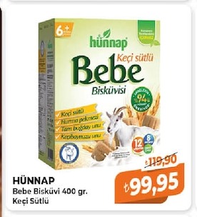 Hünnap Bebe Bisküvisi 400 Gr. Keçi Sütlü
