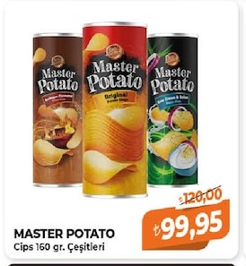 Master Potato Cips 160 Gr Çeşitleri