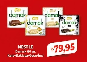 Nestle Damak 60 Gr. Kare-Baklava-Gece-Inci