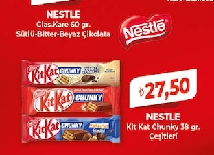 Nestle Kit Kat Chunky 38G Çeşitleri