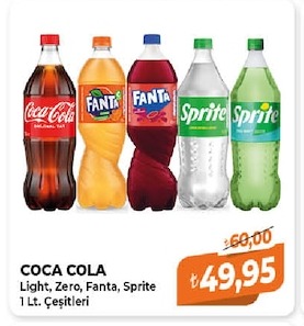 Coca Cola Light Zero Fanta Sprite 1 Lt. Çeşitleri