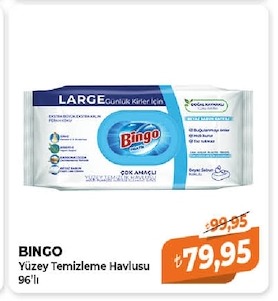 Bingo Yüzey Temizleme Havlusu 96'Lı