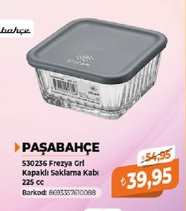 Paşabahçe 530236 Frezya Gri Kapaklı Saklama Kabı 225 Cc