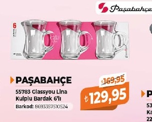 Paşabahçe Glassyou Lna Kulplu Bardak 6'Lı