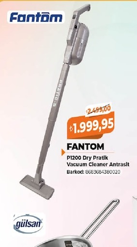 Fantom P1200 Dry Pratik Vacuum Cleaner Antrasit