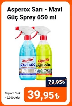 Asperox Sarı - Mavi Güç Sprey 650 Ml