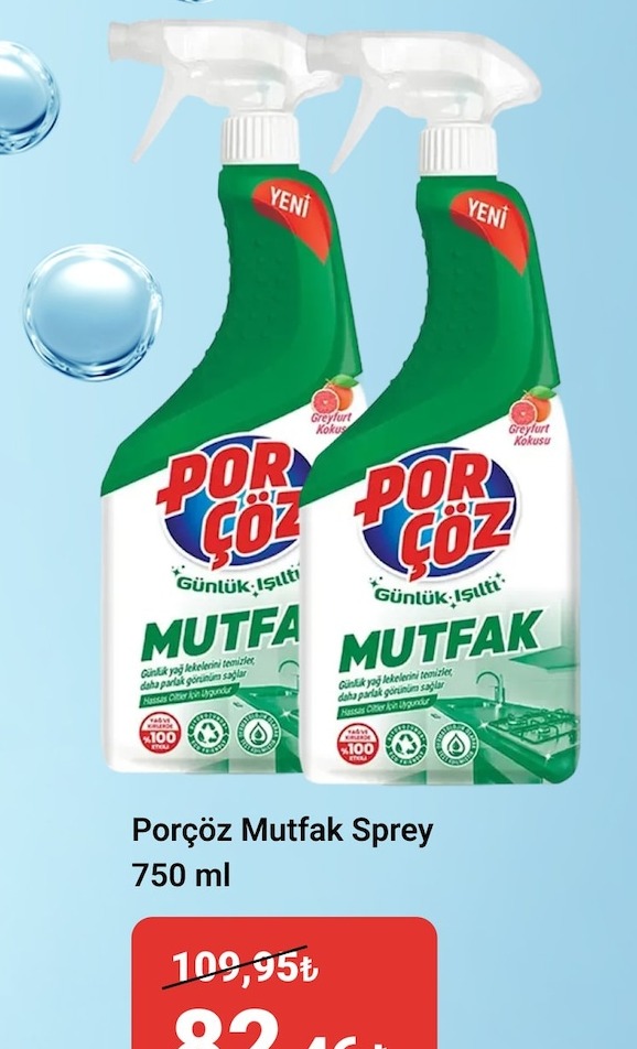 Porçöz Mutfak Sprey 750 Ml