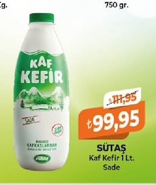 Sütaş Kaf Kefir 1 Lt. Sade
