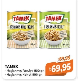 Tamek Haşlanmış Fasulye 800 Gr