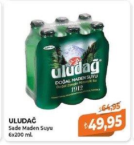 Uludağ Sade Maden Suyu 6X200 Ml.