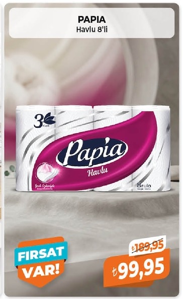 Papia Havlu 8'Li
