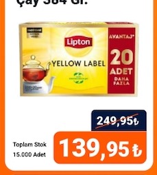 Lipton Yellow Label Çay 20 Adet