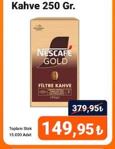 Nescafe Gold Filtre Kahve 250 Gr.