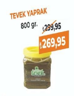 Tevk Yaprak 800 Gr