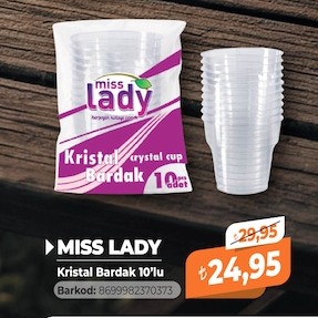 Miss Lady Kristal Bardak 10'Lu