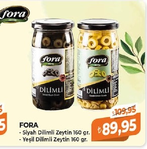 Fora Siyah Dilimli Zeytin 160 Gr - Yeşil Dilimli Zeytin 160 Gr
