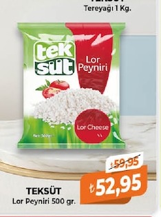 Teksüt Lor Peyniri 500 Gr.
